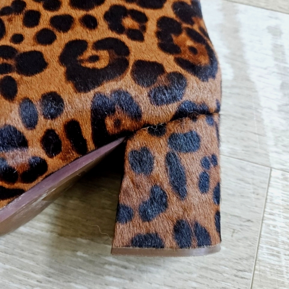 Madewell Amalia In Leopard Callf Hair Ankle Boots - Picture 13 of 16